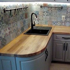 Столешница из сращенного дуба для кухни 1890х590х40 мм